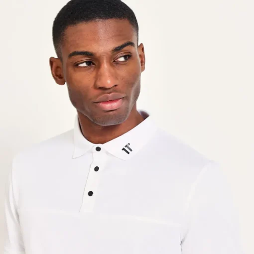 11 Degrees Men's Back Graphic Pique Golf Polo Shirt
