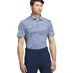 adidas Golf Men's Ultimate365 Textured Stripe Golf Polo Shirt