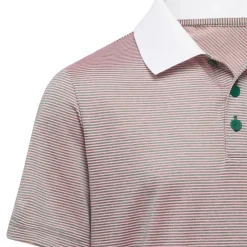 adidas Junior Striped Golf Polo Shirt