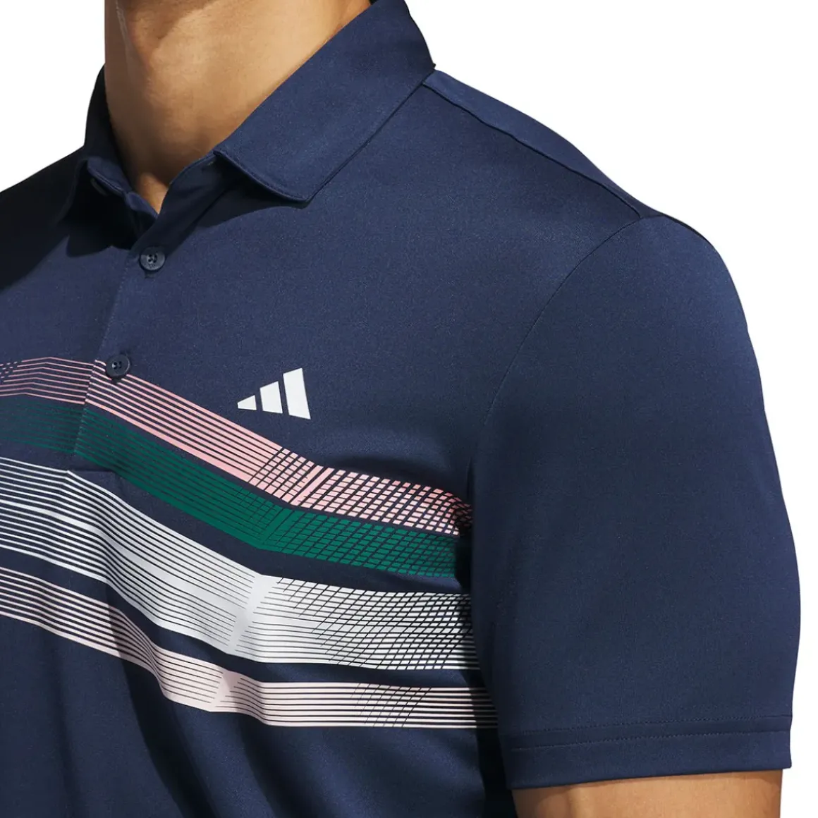 adidas Men's Core Chest Stripe Golf Polo Shirt