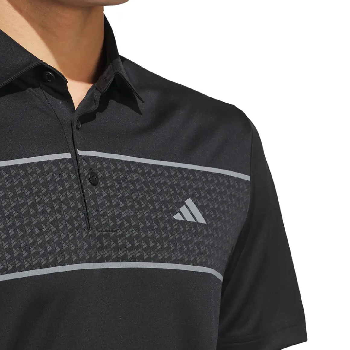 adidas Men's Core Chest Stripe Golf Polo Shirt