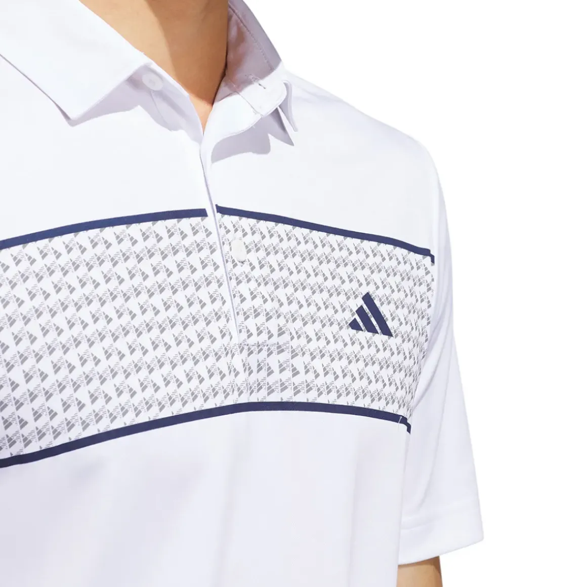 adidas Men's Core Chest Stripe Golf Polo Shirt