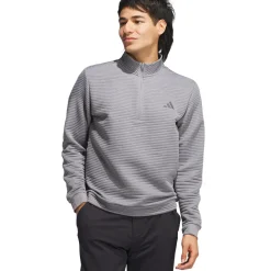 adidas Men's DWR Textured Quarter Zip Golf Mid Layer