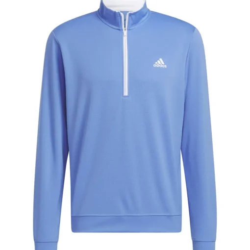 adidas Men's PRIMEGREEN UPF Half Zip Golf Midlayer