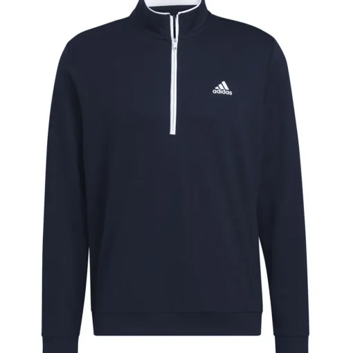 adidas Men's PRIMEGREEN UPF Half Zip Golf Midlayer