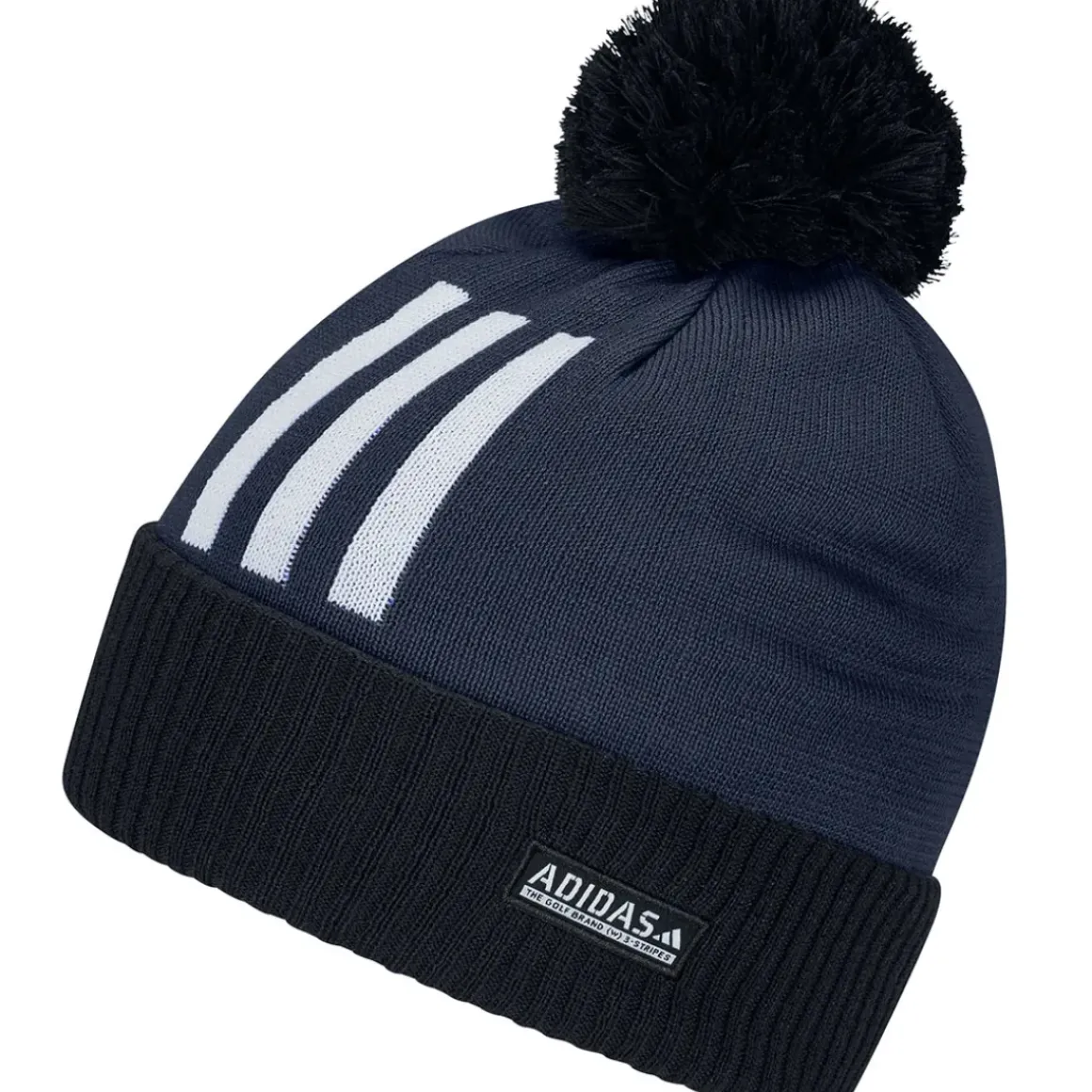 adidas Men's Three Stripe Pom Golf Beanie