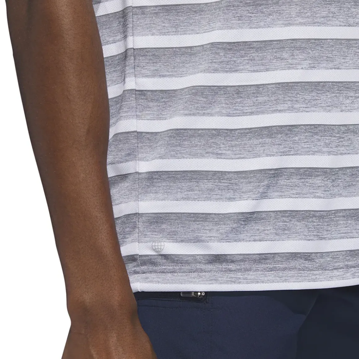 adidas Men's Two-Colour Striped Golf Polo Shirt