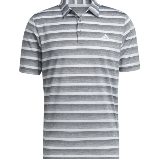 adidas Men's Two-Colour Striped Golf Polo Shirt