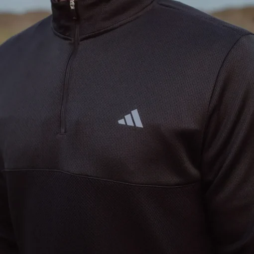 adidas Men's Ultimate365 Textured Quarter Zip Golf Mid Layer