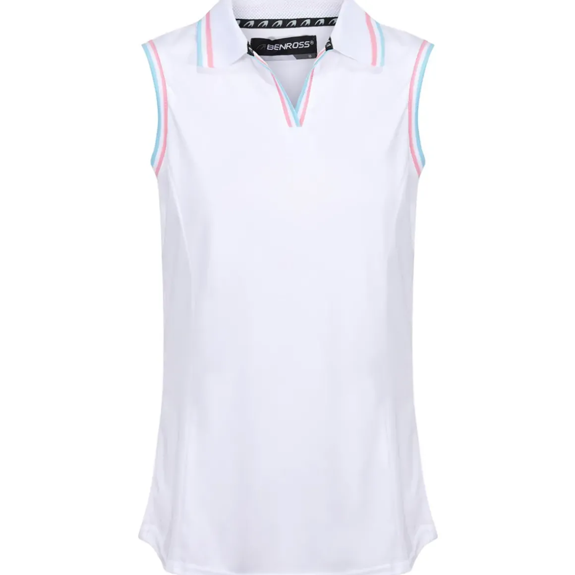 Benross Ladies Tipped Sleeveless Stretch Golf Polo Shirt