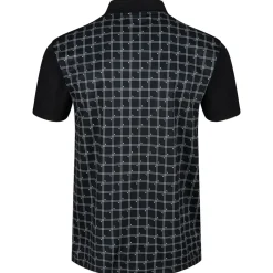 Benross Men's Grid Print Golf Polo Shirt