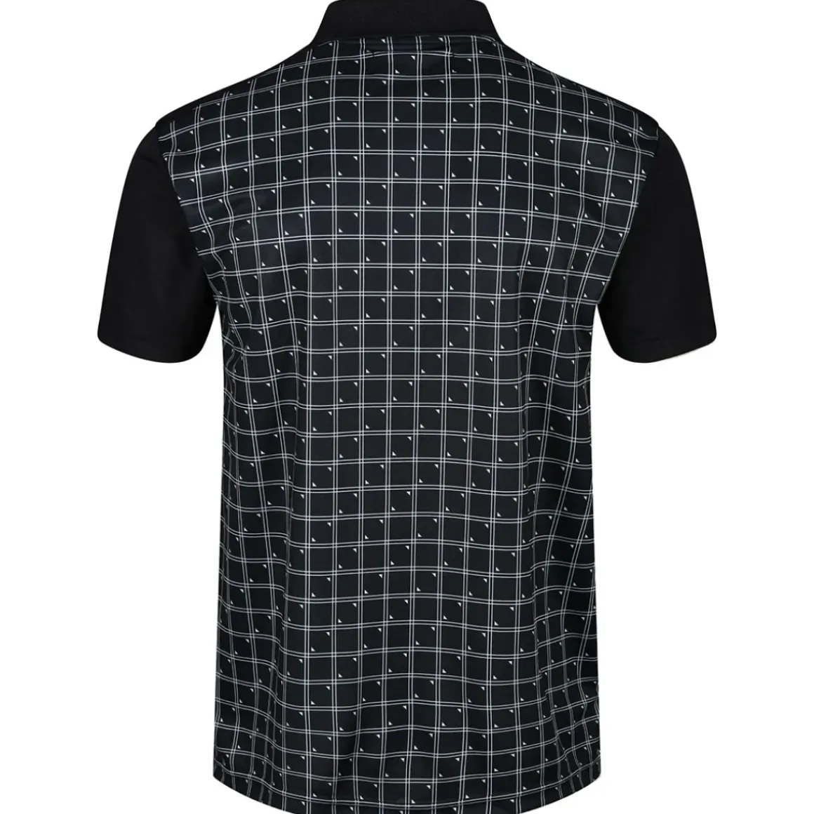 Benross Men's Grid Print Golf Polo Shirt