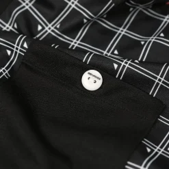 Benross Men's Grid Print Golf Polo Shirt