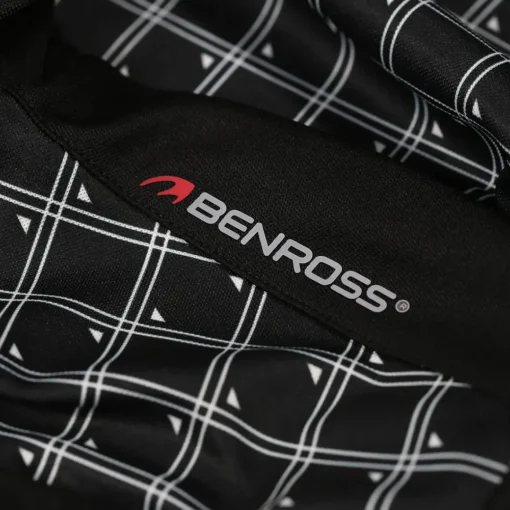 Benross Men's Grid Print Golf Polo Shirt