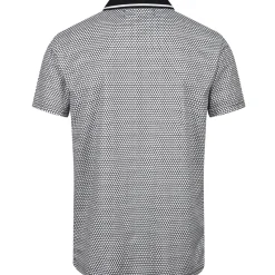 Benross Men's Hex Print Stretch Golf Polo Shirt