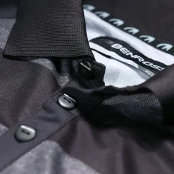 Benross Men's Marl Stripe Stretch Golf Polo Shirt