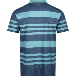 Benross Men's Marl Stripe Stretch Golf Polo Shirt