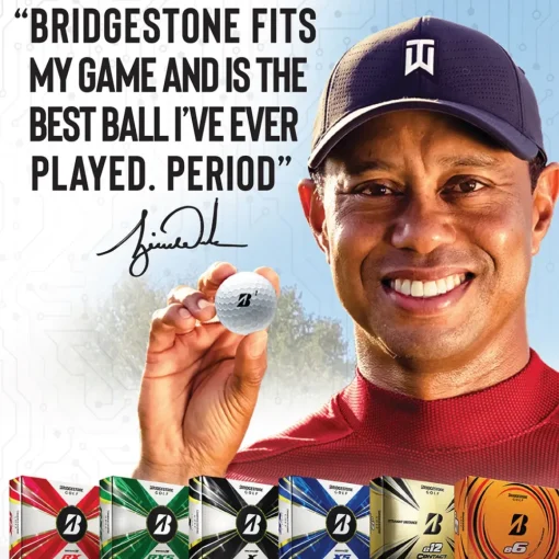 Bridgestone Tour B XS Tiger Woods 12 Golf Ball Pack