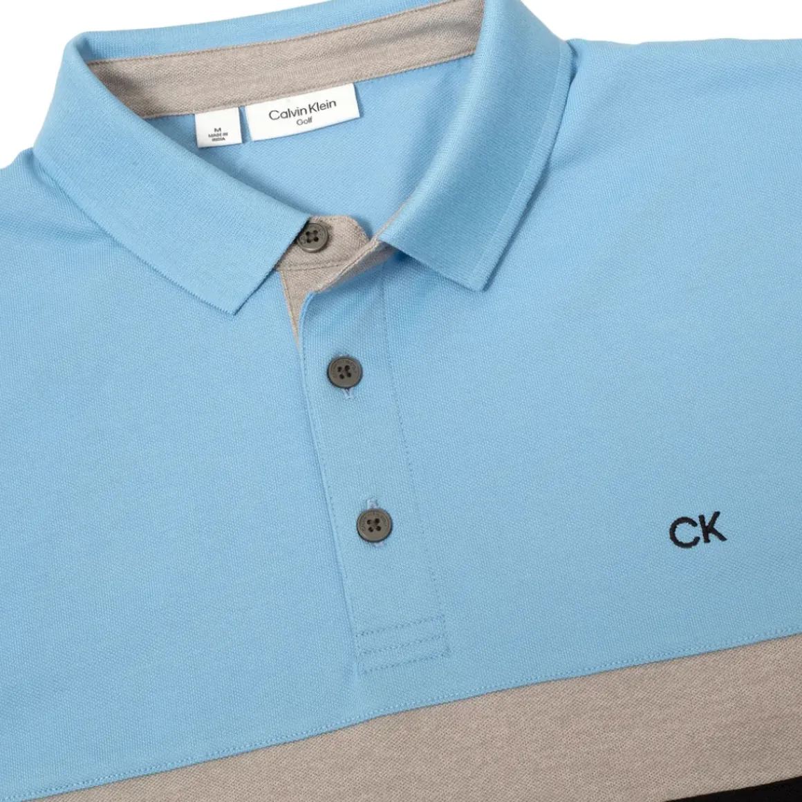 Calvin Klein Men's Chest Stripe Block Golf Polo Shirt