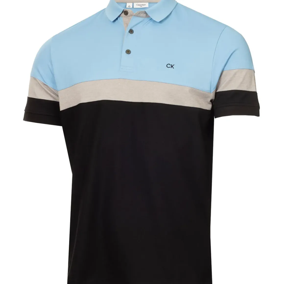 Calvin Klein Men's Chest Stripe Block Golf Polo Shirt