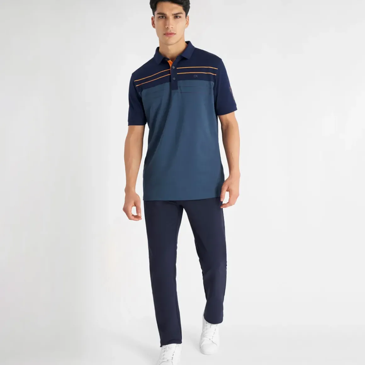Calvin Klein Men's Georgetown Stripe Golf Polo Shirt