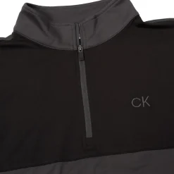 Calvin Klein Men's Gusto Colour Block Quarter Zip Golf Mid Layer
