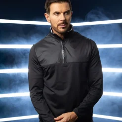 Calvin Klein Men's Malden Quarter Zip Golf Mid Layer