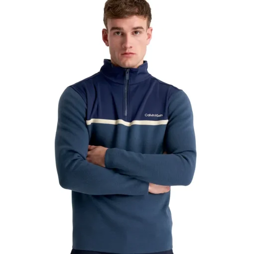 Calvin Klein Men's Padera Half Zip Hybrid Golf Sweater