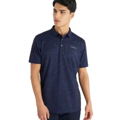 Calvin Klein Men's Textured Slate Print Golf Polo Shirt