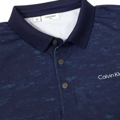 Calvin Klein Men's Textured Slate Print Golf Polo Shirt