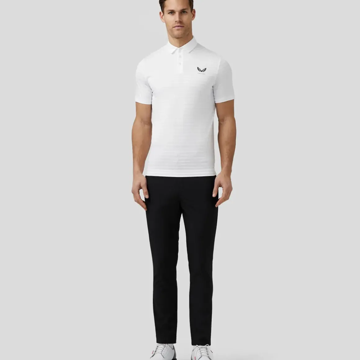 Castore Men's Textured Pique Golf Polo Shirt