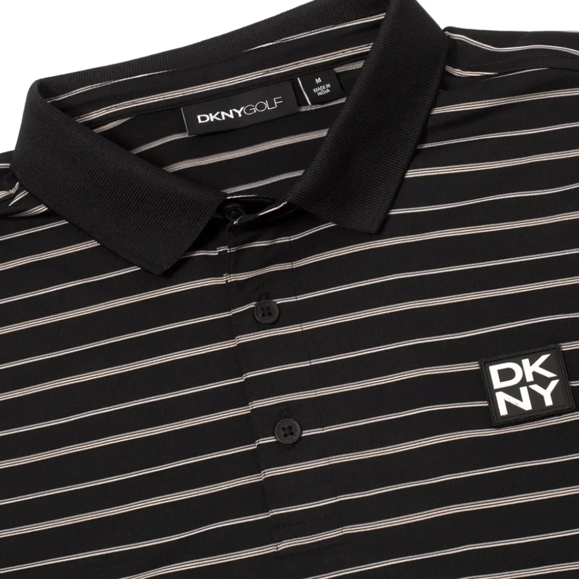 DKNY Men's Multi-Stripe Golf Polo Shirt