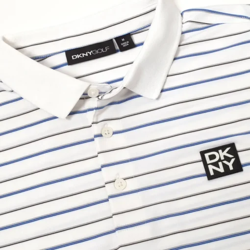 DKNY Men's Multi-Stripe Golf Polo Shirt
