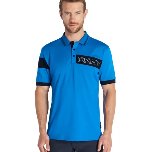 DKNY Men's Sunset Park Stretch Golf Polo Shirt