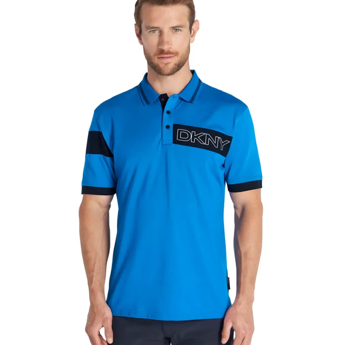 DKNY Men's Sunset Park Stretch Golf Polo Shirt