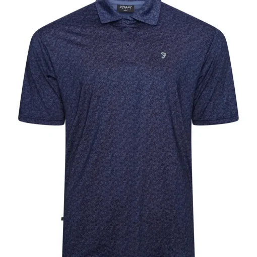 Farah Men's Durant All-Over Print Golf Polo Shirt