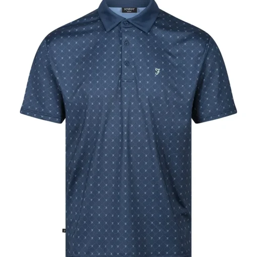 Farah Men's Newark AOP Golf Polo Shirt