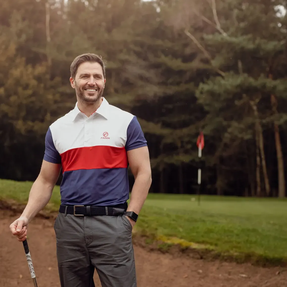 Fazer Men's Batter Colour Golf Polo Shirt