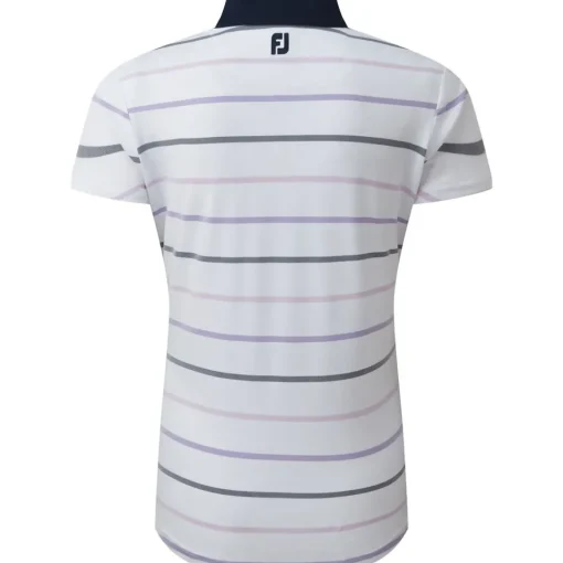 FootJoy Ladies Birdseye Stripe Smooth Jacquard Golf Polo Shirt