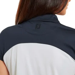 FootJoy Ladies Cap Sleeve Colour Block Lisle Golf Polo Shirt