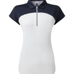 FootJoy Ladies Cap Sleeve Colour Block Lisle Golf Polo Shirt
