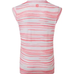 FootJoy Ladies Cap Sleeve Watercolour Print Lisle Golf Polo Shirt