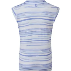 FootJoy Ladies Cap Sleeve Watercolour Print Lisle Golf Polo Shirt