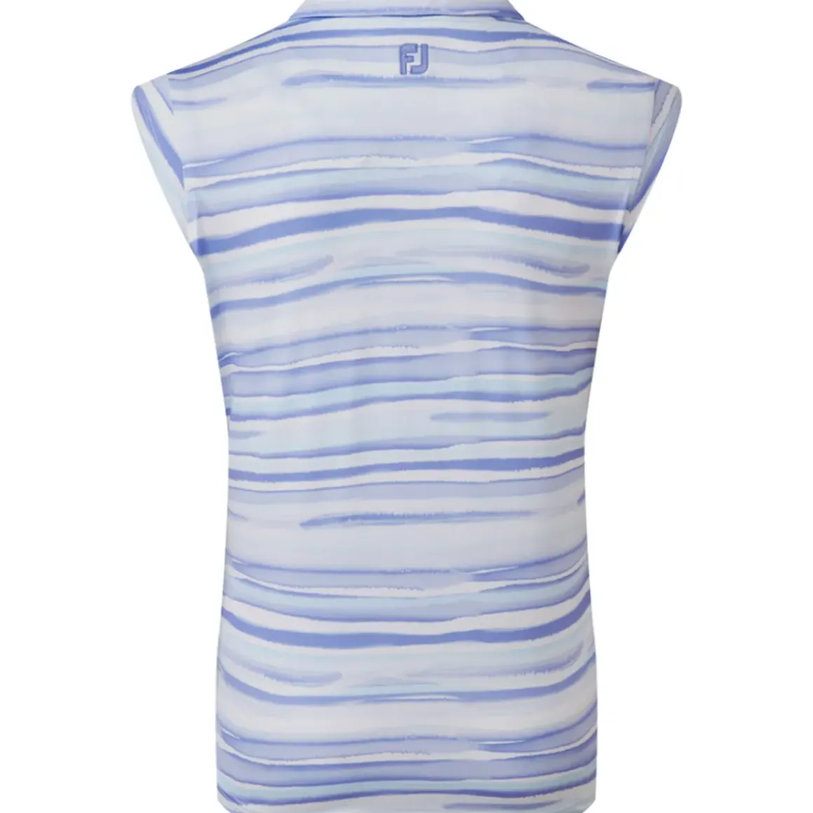 FootJoy Ladies Cap Sleeve Watercolour Print Lisle Golf Polo Shirt