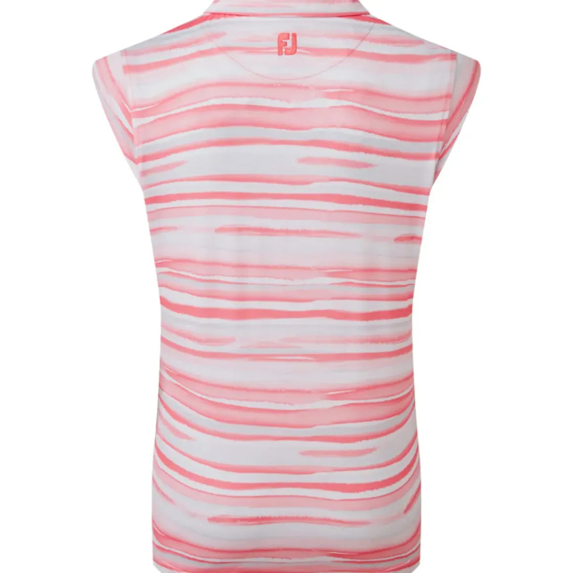 FootJoy Ladies Cap Sleeve Watercolour Print Lisle Golf Polo Shirt