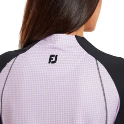 FootJoy Ladies Houndstooth Printed Full Zip Golf Mid Layer