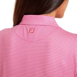 FootJoy Ladies Houndstooth Print Golf Polo Shirt