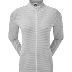 FootJoy Ladies Lightweight Tonal Stripe Full-Zip Golf Mid Layer