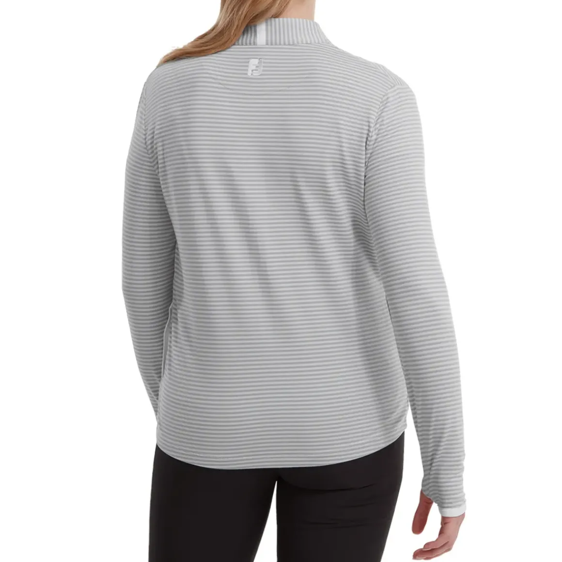 FootJoy Ladies Lightweight Tonal Stripe Full-Zip Golf Mid Layer