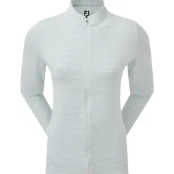FootJoy Ladies Lightweight Tonal Stripe Full-Zip Golf Mid Layer